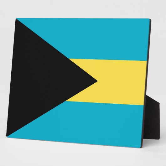 Bahamas Flag Plaque Fotoplatte (Seite)