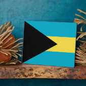 Bahamas Flag Plaque Fotoplatte (Seite)
