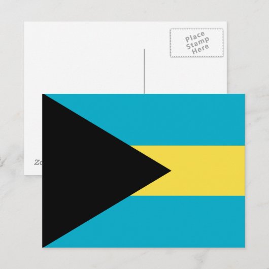 Bahamas Flag Postkarte (Vorne/Hinten)