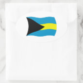 Bahamas-Flag-Sticker Ovaler Aufkleber (Tasche)