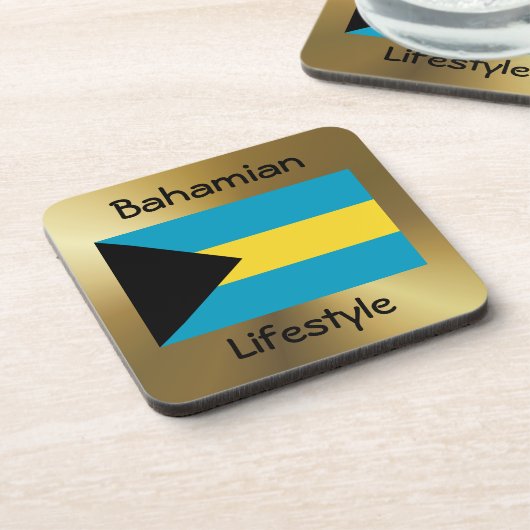 Bahamas-Flag+Text-Untersetzer Untersetzer (Linke Seite)