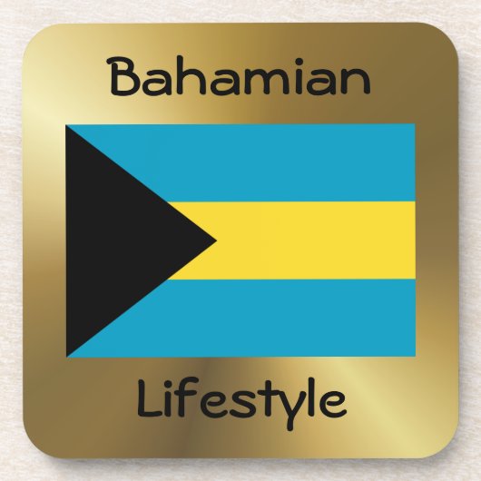 Bahamas-Flag+Text-Untersetzer Untersetzer (Vorderseite)