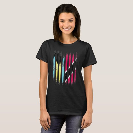 Bahamas Flag Trinidad&Tobago Grown Country Flags S T-Shirt (Vorne ganz)