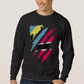 Bahamas Flag Trinidad&Tobago Grown Patriot Country Sweatshirt (Vorderseite)