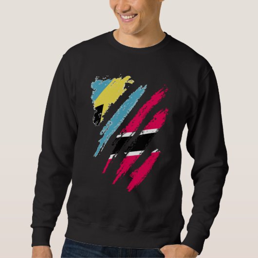 Bahamas Flag Trinidad&Tobago Grown Patriot Country Sweatshirt (Vorderseite)
