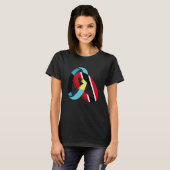 Bahamas Flag Trinidad&Tobago Grown Ring Marriage W T-Shirt (Vorne ganz)