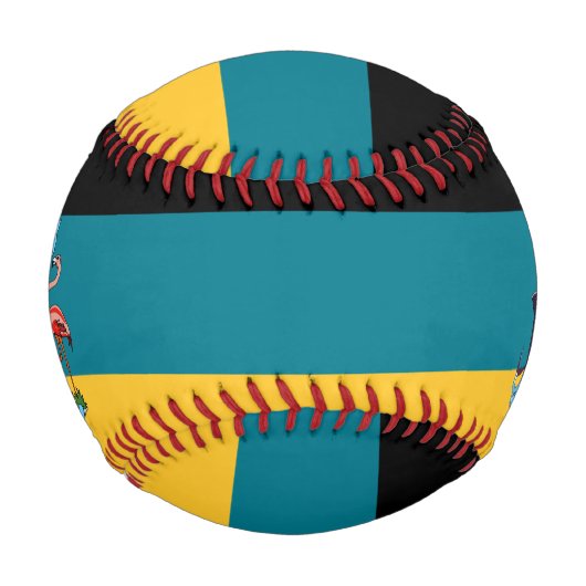 Bahamas Flag und Wappen Patriotisch Baseball (Rückseite)