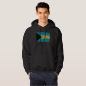 Bahamas Flag Vintage Retro Bahamian Souvenir Hoodie (Vorne ganz)