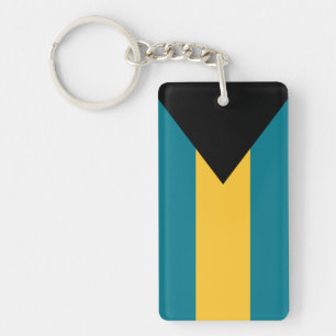 Bahamas-Flagge Acryller Schlüsselanhänger