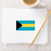 Bahamas-Flagge Adressaufkleber (Insitu)