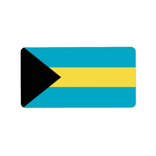 Bahamas-Flagge Adressaufkleber (Vorne)
