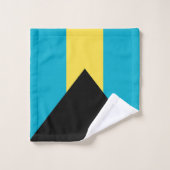 Bahamas-Flagge Badhandtuch Set (Waschlappen)