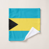 Bahamas-Flagge Badhandtuch Set (Waschlappen)