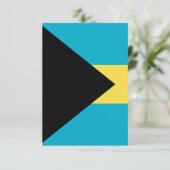 Bahamas-Flagge Dankeskarte (Stehend Vorderseite)