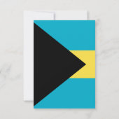Bahamas-Flagge Dankeskarte (Rückseite)