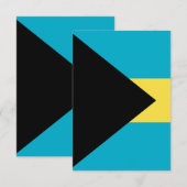 Bahamas-Flagge Dankeskarte (Vorne/Hinten)