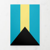 Bahamas-Flagge Dreifach Gefaltete Karte (Cover)