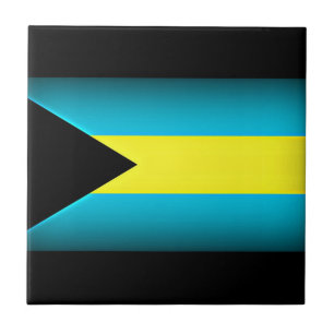 Bahamas-Flagge dunkle Kante Fliese