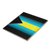 Bahamas-Flagge dunkle Kante Fliese (Seite)