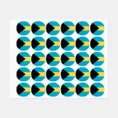 Bahamas-Flagge Etiketten (Blatt)