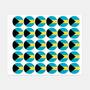 Bahamas-Flagge Etiketten