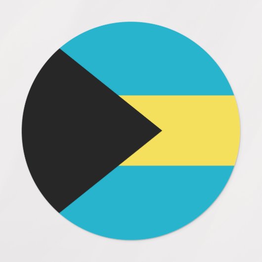 Bahamas-Flagge Etiketten (Design 2)