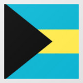 Bahamas-Flagge Fensteraufkleber (Blatt)