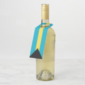 Bahamas-Flagge Flaschenanhänger (Angewinkelt)