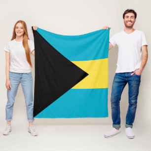 Bahamas-Flagge Fleecedecke