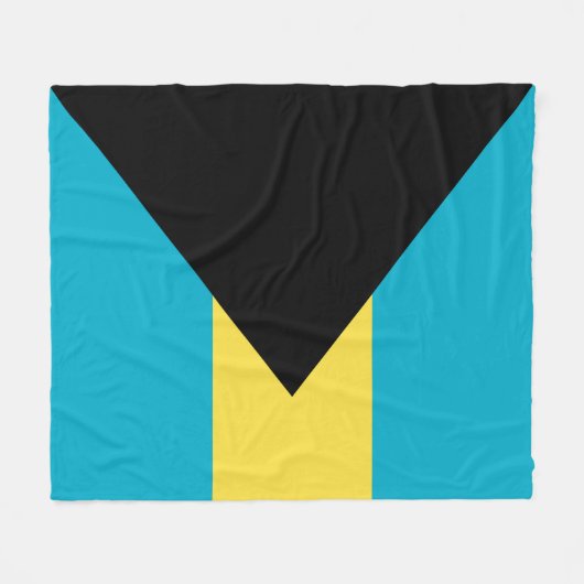 Bahamas-Flagge Fleecedecke (Vorderseite (Horizontal))