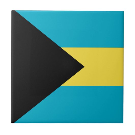 Bahamas-Flagge Fliese (Vorderseite)