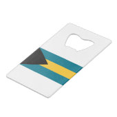 Bahamas-Flagge Geldbeutel Flaschenöffner (Rückseite Schrägansicht)