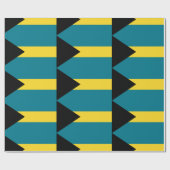 Bahamas-Flagge gemustert Geschenkpapier (Flach)
