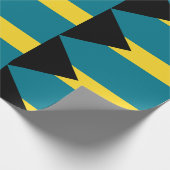 Bahamas-Flagge gemustert Geschenkpapier (Ecke)