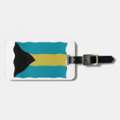 Bahamas-Flagge Gepäckanhänger (Vorderseite horizontal)