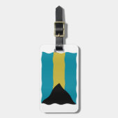 Bahamas-Flagge Gepäckanhänger (Vorderseite vertikal)