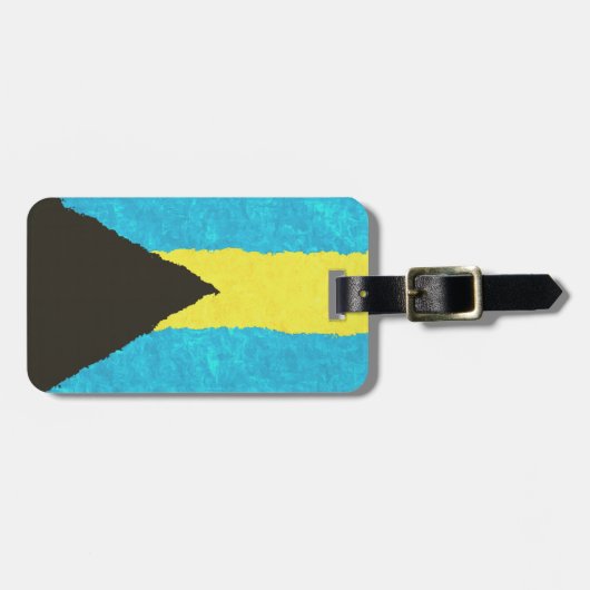 BAHAMAS-FLAGGE GEPÄCKANHÄNGER (Vorderseite horizontal)