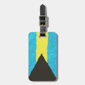 BAHAMAS-FLAGGE GEPÄCKANHÄNGER (Vorderseite vertikal)
