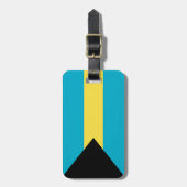 Bahamas-Flagge Gepäckanhänger (Vorderseite vertikal)