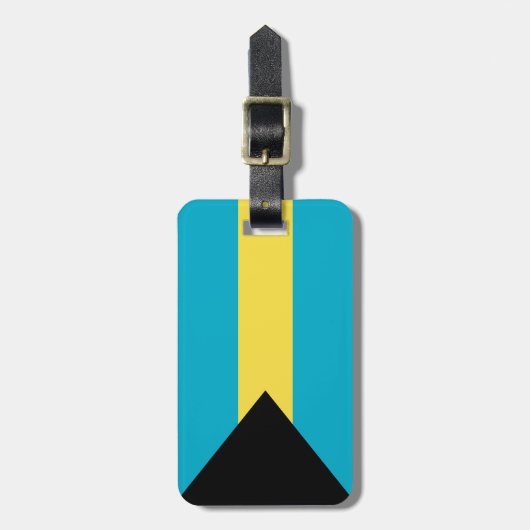 Bahamas-Flagge Gepäckanhänger (Vorderseite vertikal)