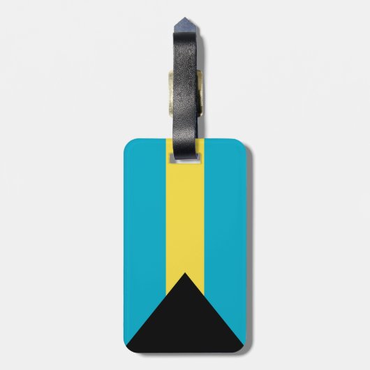 Bahamas-Flagge Gepäckanhänger (Rückseite vertikal)