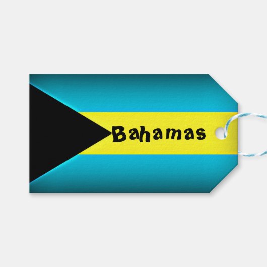 Bahamas-Flagge Geschenkanhänger (Vorderseite (Horizontal))