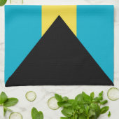 Bahamas-Flagge Geschirrtuch (Gefaltet)