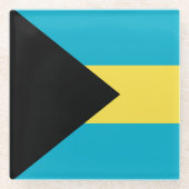 Bahamas-Flagge Glasuntersetzer (Vorderseite)