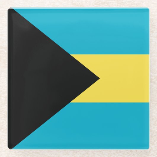 Bahamas-Flagge Glasuntersetzer (Vorderseite)