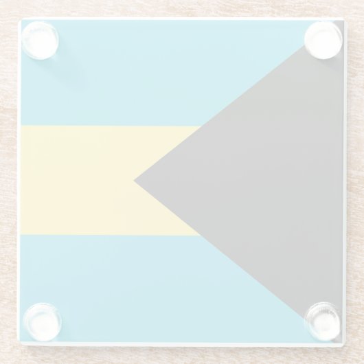 Bahamas-Flagge Glasuntersetzer (Rückseite)