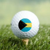 Bahamas-Flagge Golfball (Insitu T-Shirt)