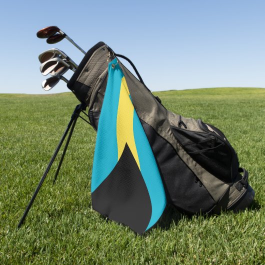 Bahamas-Flagge Golfhandtuch (Gras)