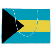Bahamas-Flagge Große Geschenktüte (Rückseite)
