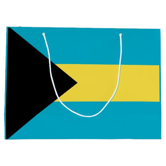 Bahamas-Flagge Große Geschenktüte (Rückseite)
